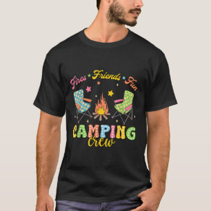 Camping Crew Family Friends Girls Kids Summer Vibe T-Shirt