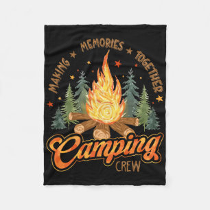 Camping Crew Family Friends Girls Kids Toddler You Fleece Blanket
