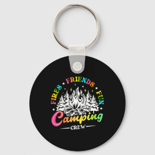 Camping Crew Fires Friends Fun Summer Vibes Camper Key Ring