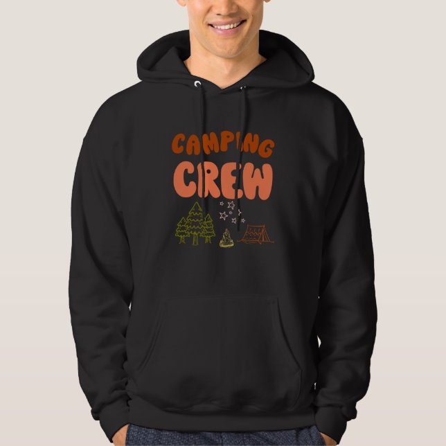 Camping Crew  For Family Camping Trip Retro New Ca Hoodie (Front)