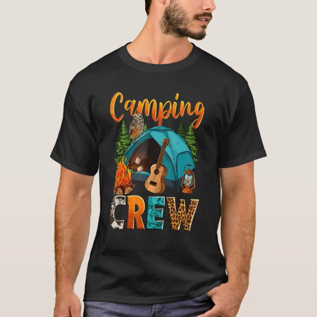 Camping Crew Hiking   Happy Camper Nature   T-Shirt (Front)