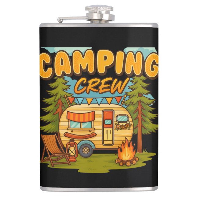 Camping Crew Hip Flask (Front)