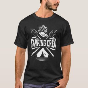 Camping Crew Marshmallow Campfire Summer Hiking T-Shirt