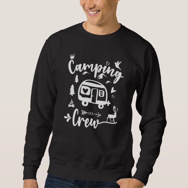 Camping Crew Matching For Family Camper Group Crew Sweatshirt (Front)