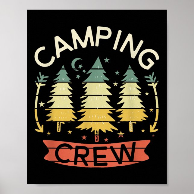 Camping Crew Shirt Kids Family Camping Shirts Matc Poster (Front)