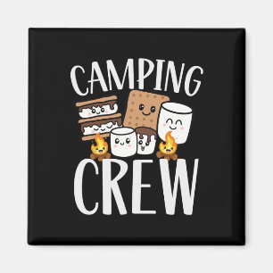 Camping Crew Smore Campfire Group Squad Team Kids Magnet