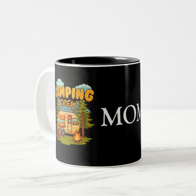 Camping Crew Two-Tone Coffee Mug (Front Left)