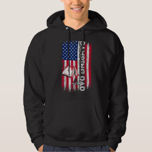 Camping Dad American Flag Camper Dad Father's Day Hoodie