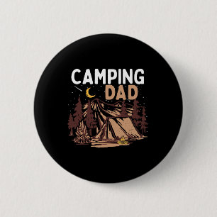 Camping Dad Camper Happy Father's Day Campfire Men 6 Cm Round Badge