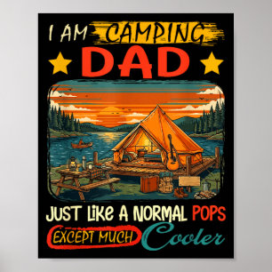 Camping dad definition much cooler father's day poster