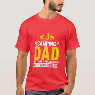 Camping Dad Father Camper Outr Campfire girl T-Shirt