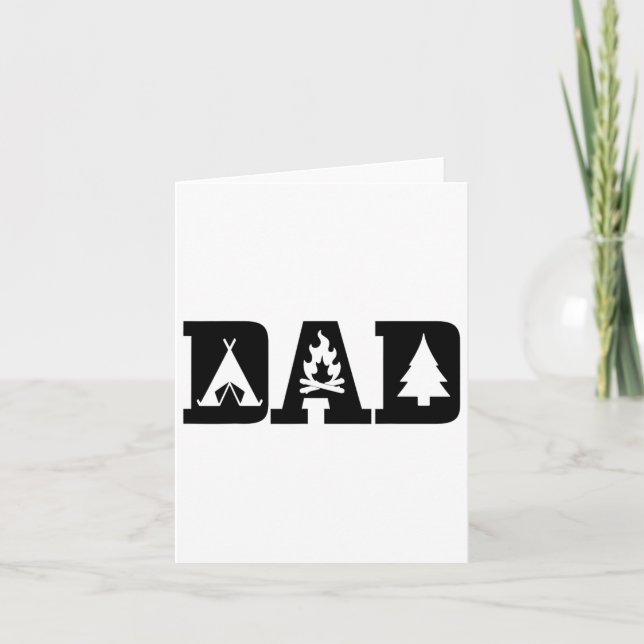 Camping Dad Father's Day Outdoor Bushcraft Camper  Card (Front)
