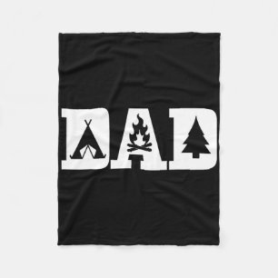 Camping Dad Father's Day Outdoor Bushcraft Camper Fleece Blanket
