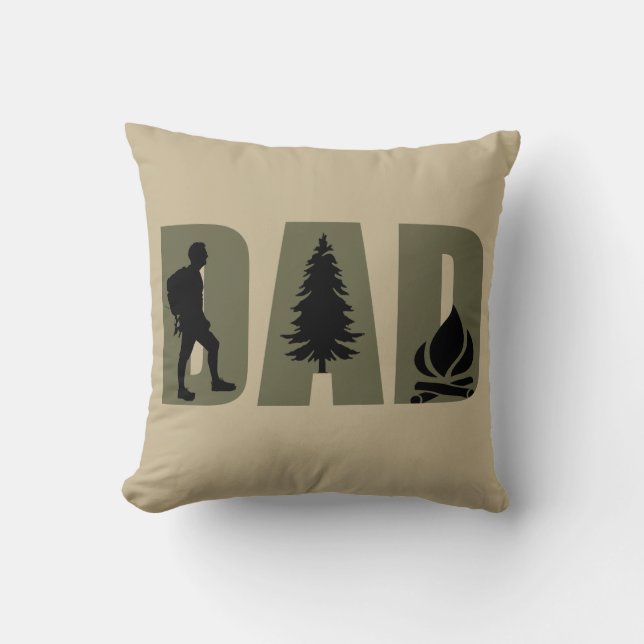 Camping Dad gifts Cushion (Front)
