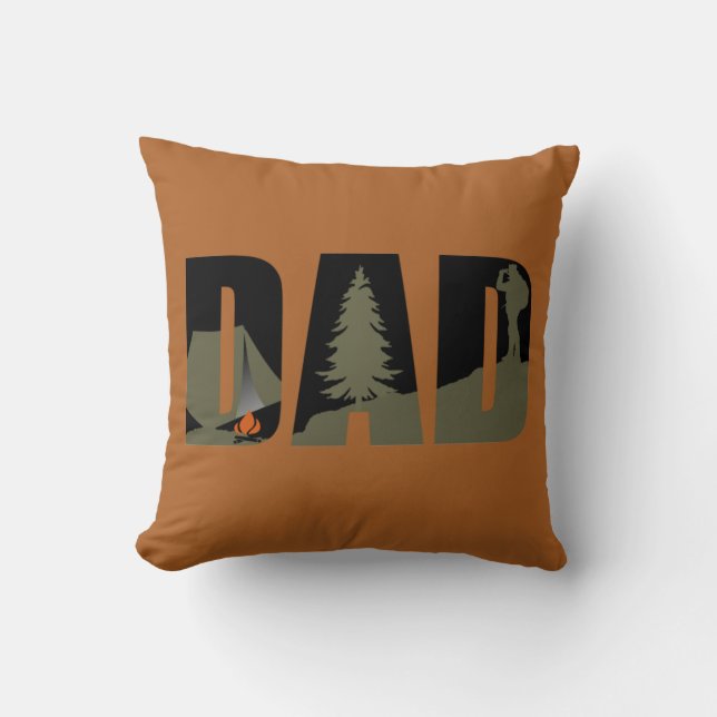 Camping Dad gifts Cushion (Front)