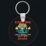 Camping Dad Pop Up Camper Rv Trailer Retro Vintage Key Ring<br><div class="desc">Camping Dad Pop Up Camper Rv Trailer Retro Vintage</div>