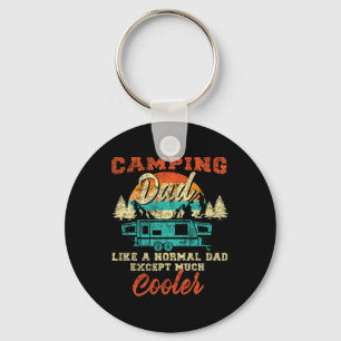 Camping Dad Pop Up Camper Rv Trailer Retro Vintage Key Ring