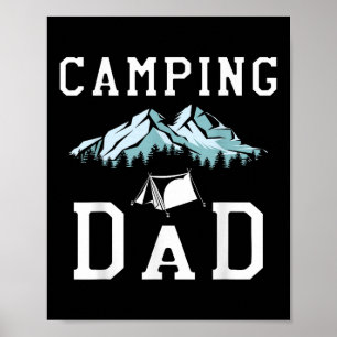 Camping Dad Stargazing Campfire Wanderlust Nature Poster