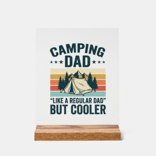 Camping Dad Vintage Retro Outdoor Vector Shirt Des Acrylic Sign