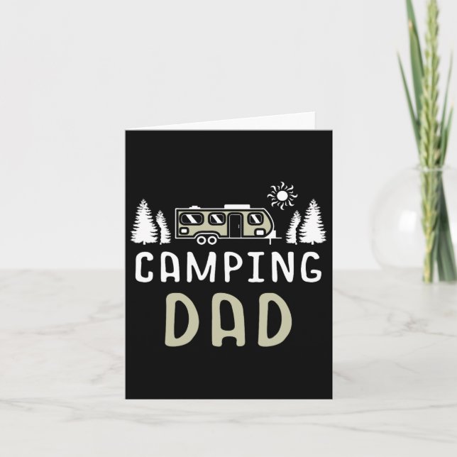 Camping Dad Wanderlust Nature Camper Stargazing Ca Card (Front)