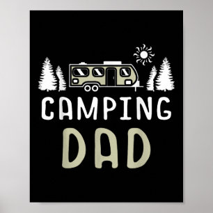 Camping Dad Wanderlust Nature Camper Stargazing Ca Poster