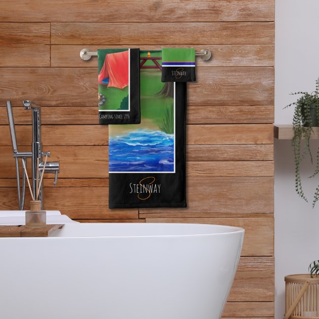 Camping Day and Night Bath Towel Set (Creator Uploaded)