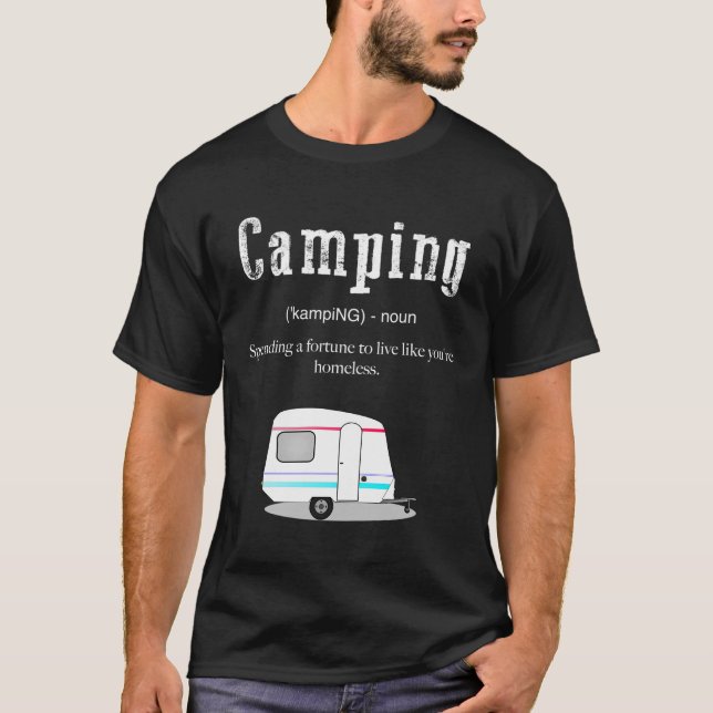 Camping Definition Shirt Funny Camper Long Sleeve  (Front)
