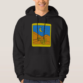 Camping Desert Landscape Cactus Desert Life Succul Hoodie