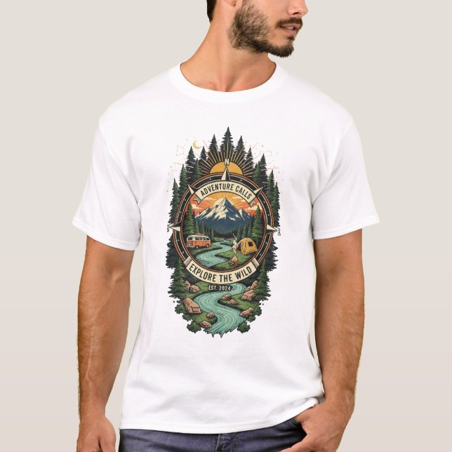 Camping Design T Shirt (Front)