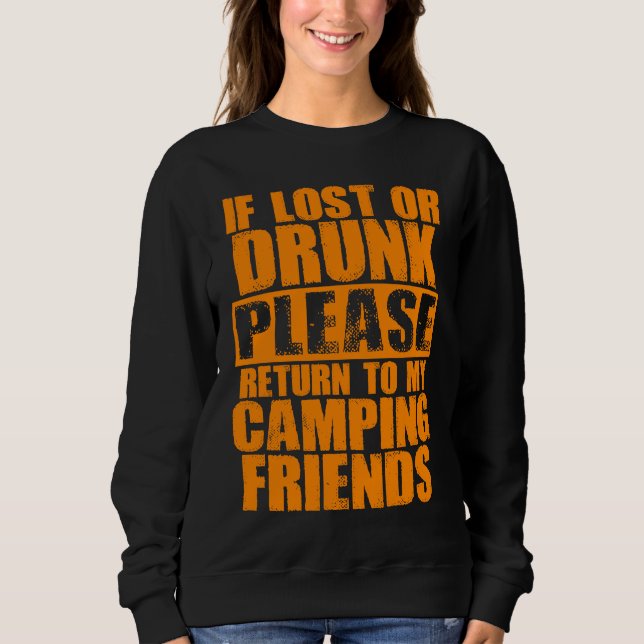 Camping Drinking  Cute Camp Beer  Men Women  1 Sweatshirt (Front)