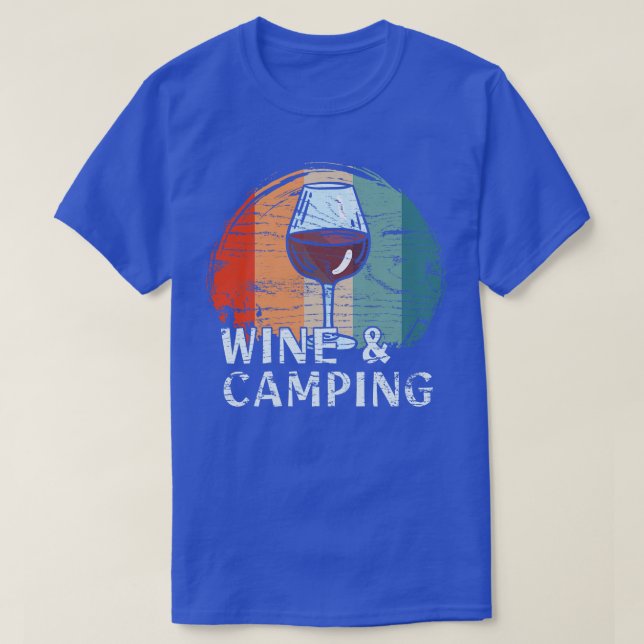 Camping Drinking Wine 5 T-Shirt (Design Front)