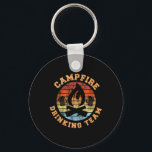 Camping Drunk Alcohol Retro Vintage Campfire Drink Key Ring<br><div class="desc">Camping Drunk Alcohol Retro Vintage Campfire Drinking Club</div>
