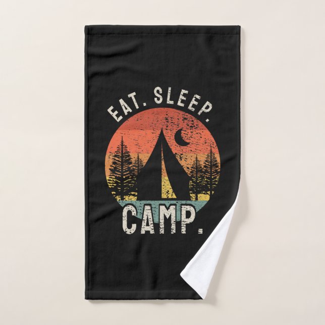 Camping - Eat Sleep Camp  Hand Towel (Hand Towel)