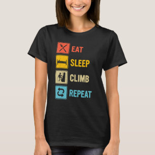 Camping Eat Sleep Climb Repeat Classic Summer T-Shirt