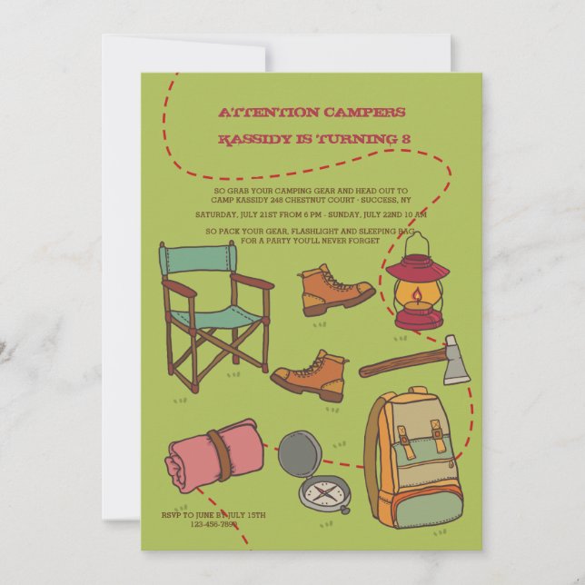 Camping Elements Invitation (Front)