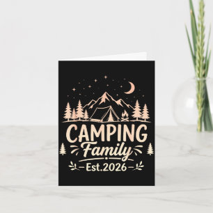 Camping family est2026 family camping matching card