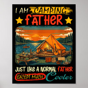 Camping father definition much cooler father's day poster