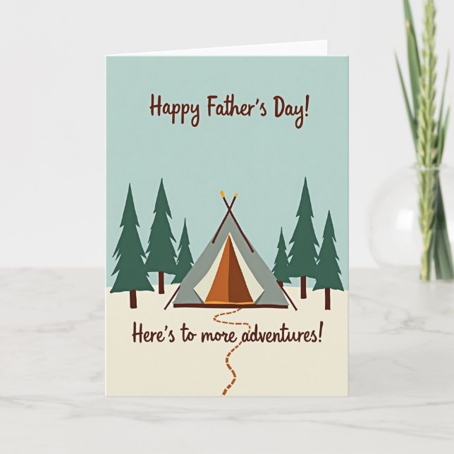 Camping Fathers Day Greeting Card (Front)