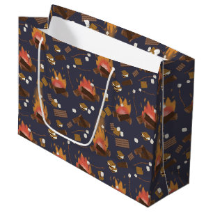 Camping Fire Outdoor Adventure & Marshmallows Large Gift Bag