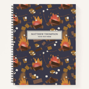 Camping Fire Outdoor Adventure & Marshmallows Notebook