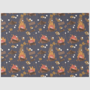 Camping Fire Outdoor Adventure & Marshmallows Tissue Paper