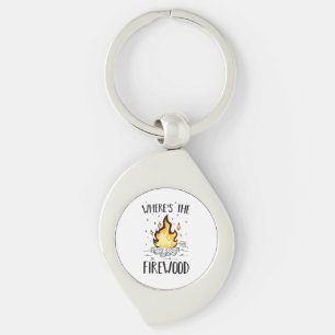 Camping Firewood Gifts Key Ring