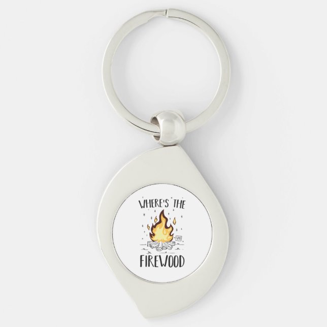 Camping Firewood Gifts Key Ring (Front)