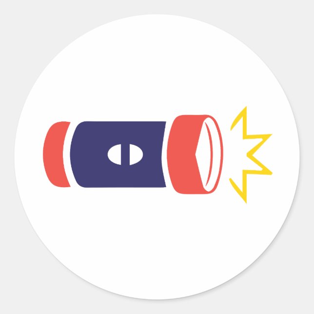 Camping Flashlight Classic Round Sticker (Front)