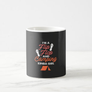 Camping - Flip Flop And Camping Kinda Girl Coffee Mug