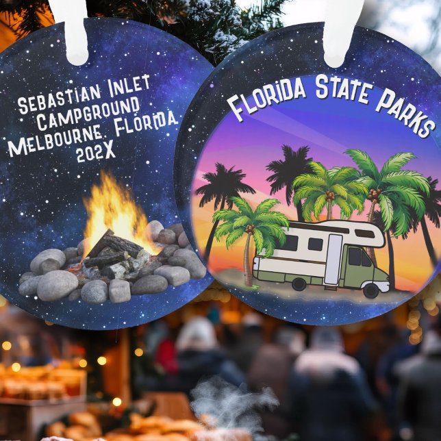 Camping Florida State Parks Palm Trees Ornament (Creator Uploaded)