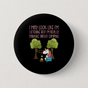 Camping For Girls Women Campers Childrens Glamping 6 Cm Round Badge