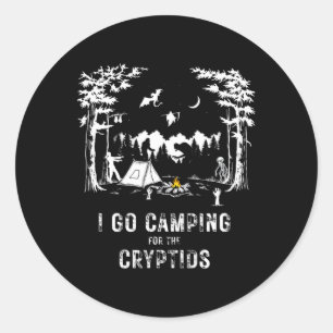 Camping For The Cryptids Bigfoot Mothman Alien Sas Classic Round Sticker