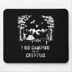 Camping For The Cryptids Bigfoot Mothman Alien Sas Mouse Pad