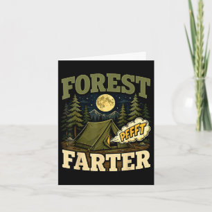 Camping forest farter tent humour  card